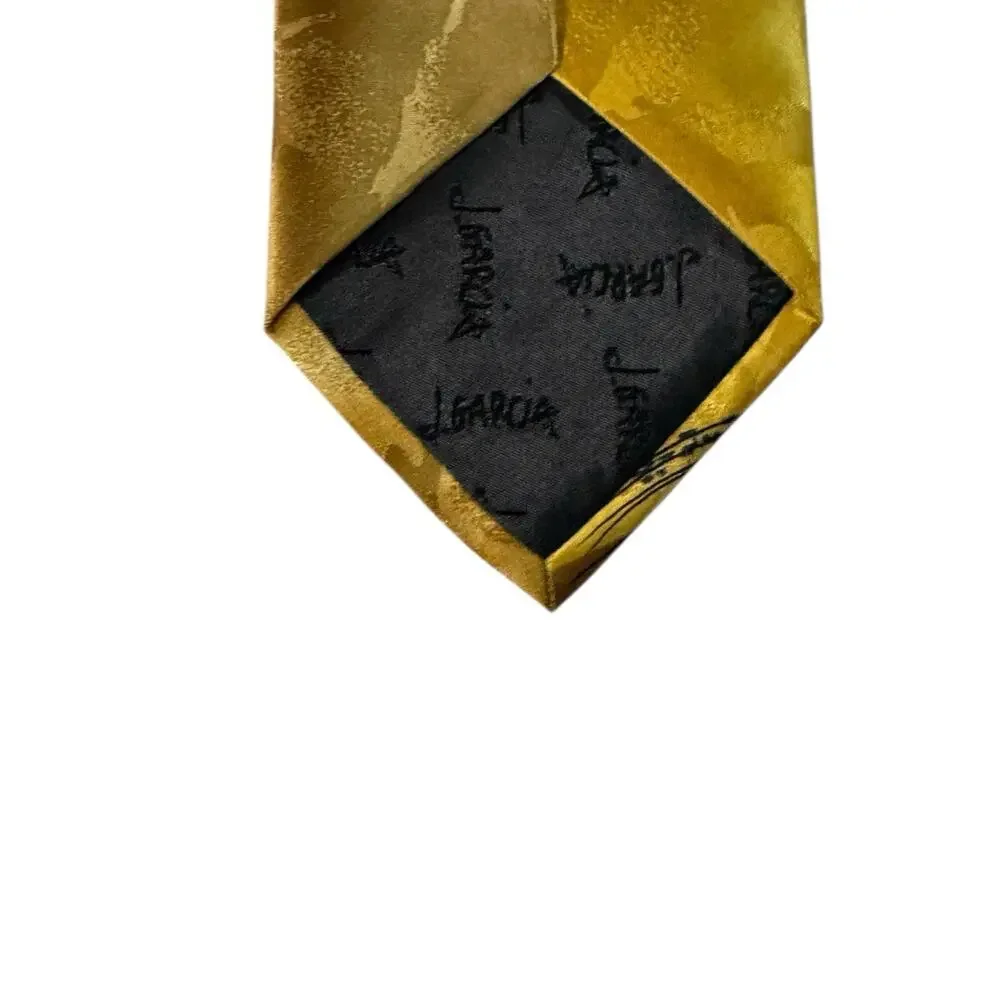 J Garcia Two Guards Collection Fifty Four Silk Novelty Necktie Yellow